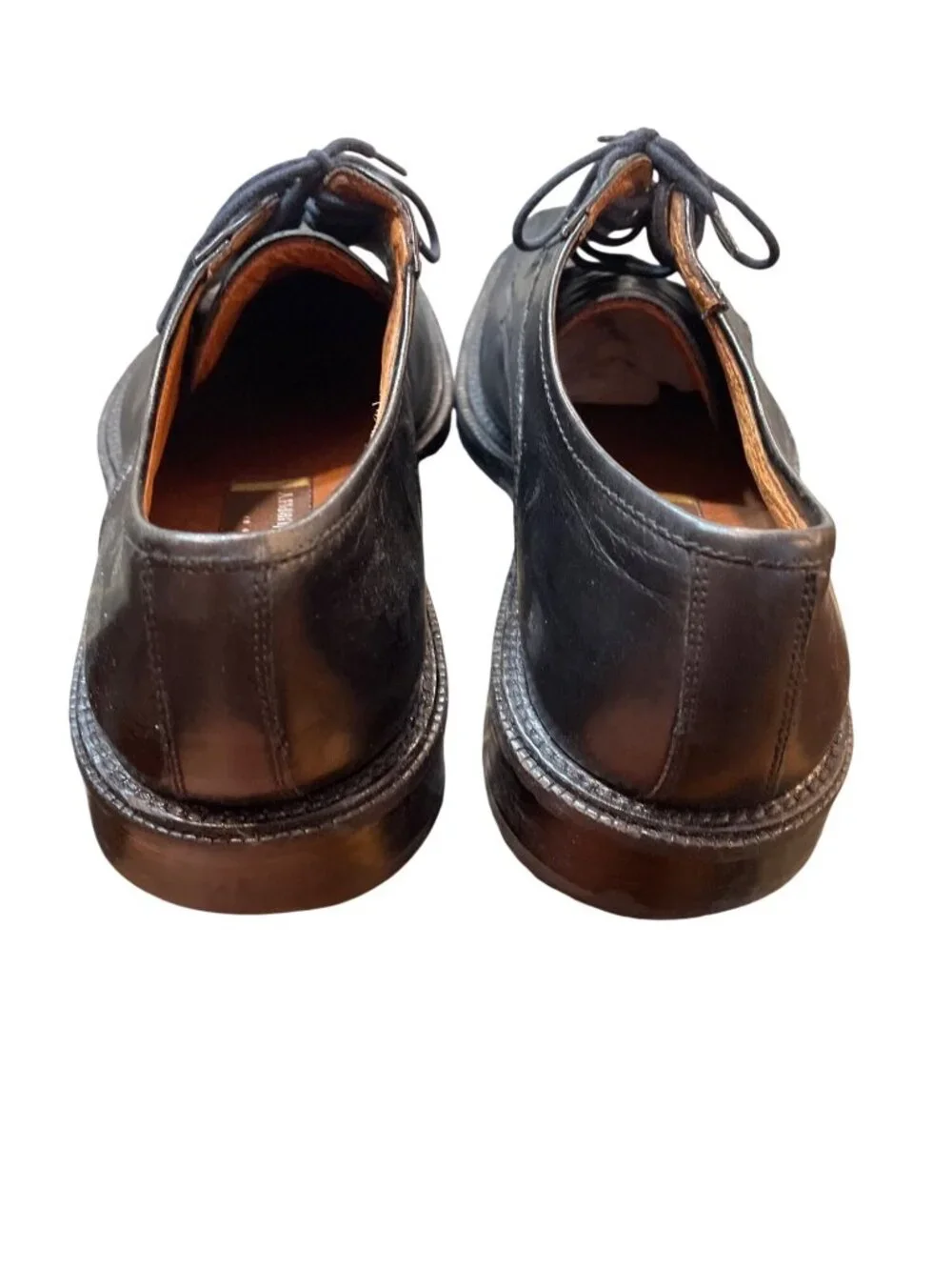 Johnston Murphy mens brown leather dress oxford shoes sz 9.5M SKUn 10-551